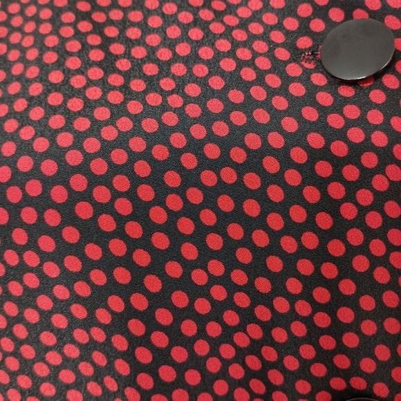 Vintage 80s/90s FTLTD Womens Red Polka Dot Layered Blouson Midi Dress Classic - Picture 8 of 10